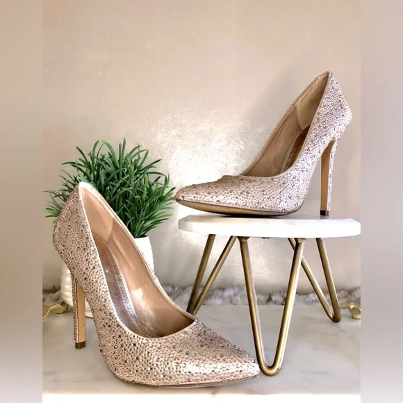 Diba Rose Gold / Blush Sparkly Heels, 7.5 - Picture 3 of 8
